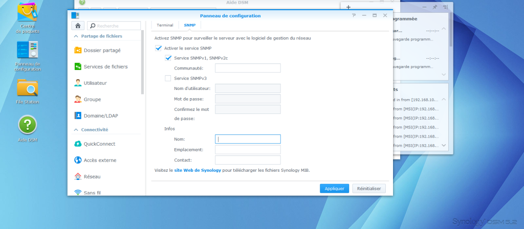 Monitorer une station de disque Synology